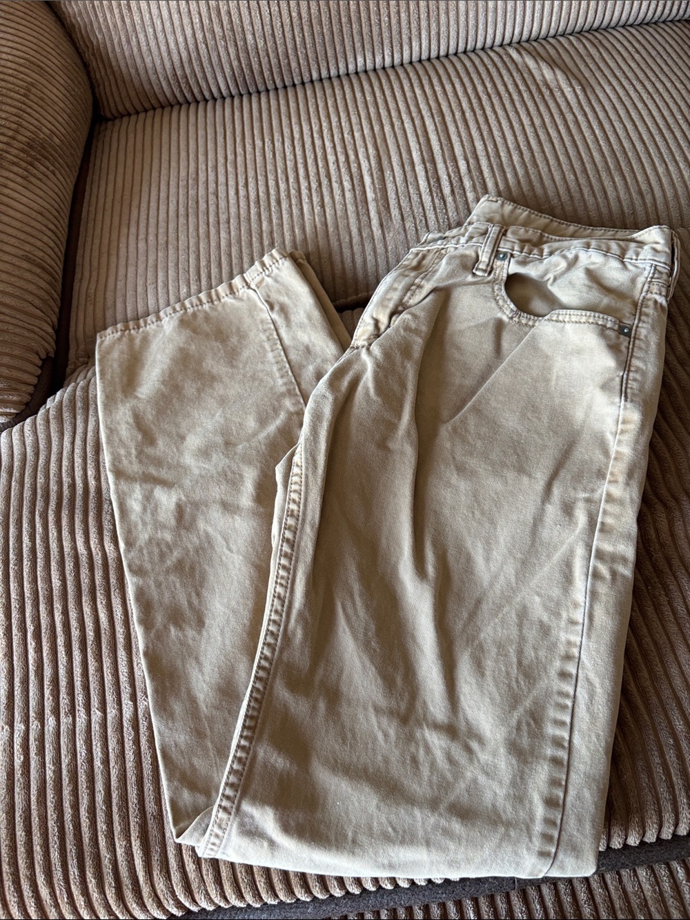 Levi's Men's Light Tan Straight Jeans